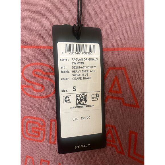 G-Star RAW Women's Raw. Logo Crew Neck Sweatshirt NEW NWT - Picture 6 of 7